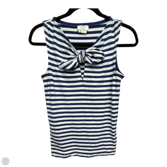 Top Sleeveless Designer By Kate Spade In Striped Pattern, Size: S