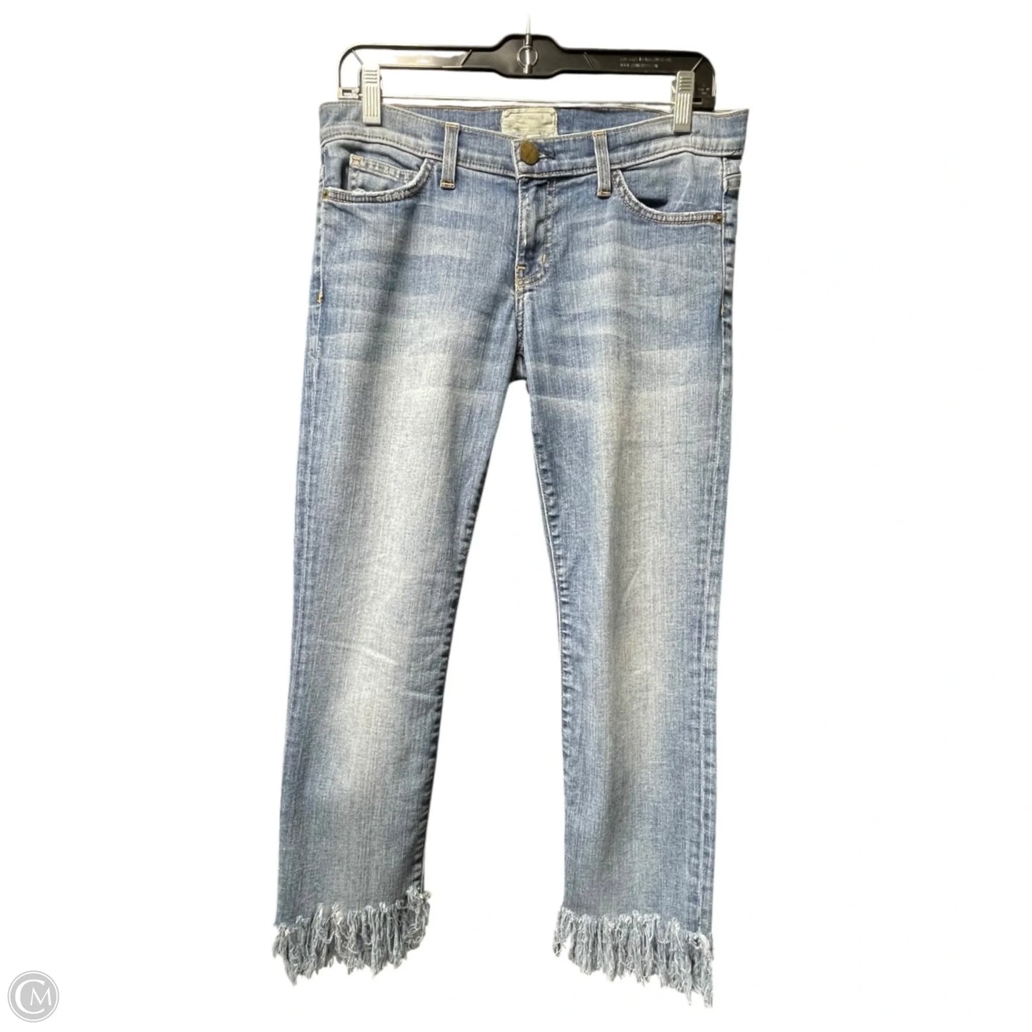 Jeans Straight By Current Elliott In Blue Denim, Size: 4