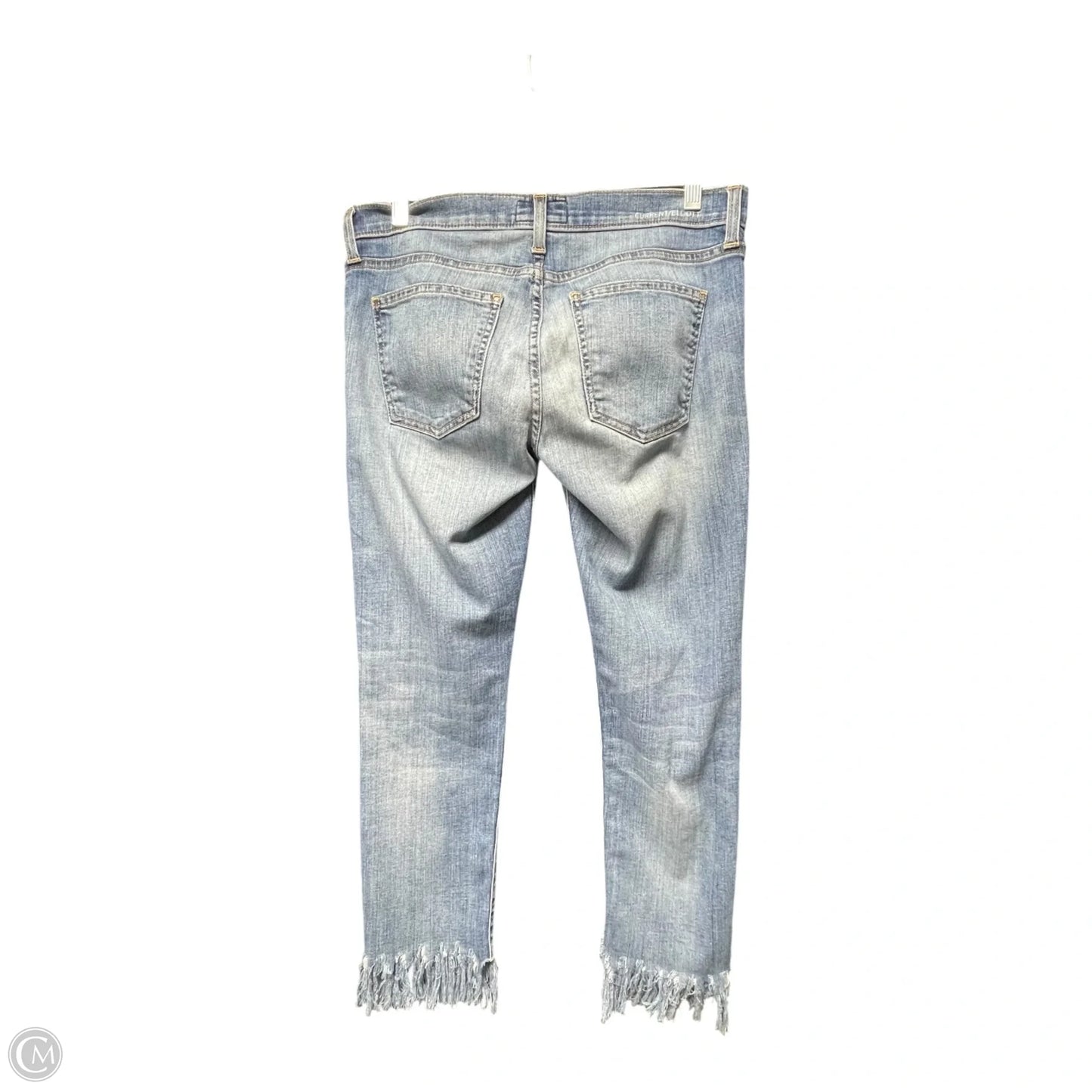 Jeans Straight By Current Elliott In Blue Denim, Size: 4