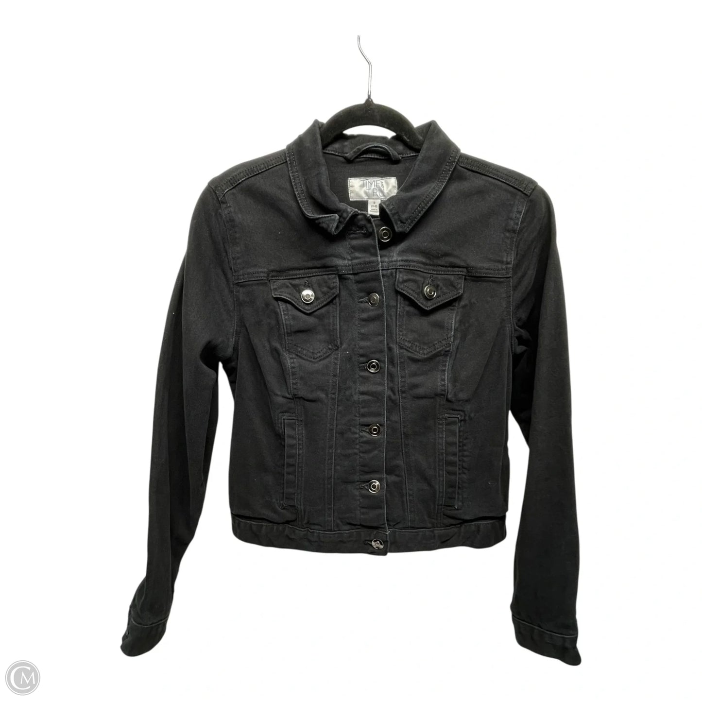 Jacket Denim By Time And Tru In Black, Size: S