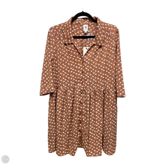 Dress Casual Short By FLAWLESS In Brown & Cream, Size: M