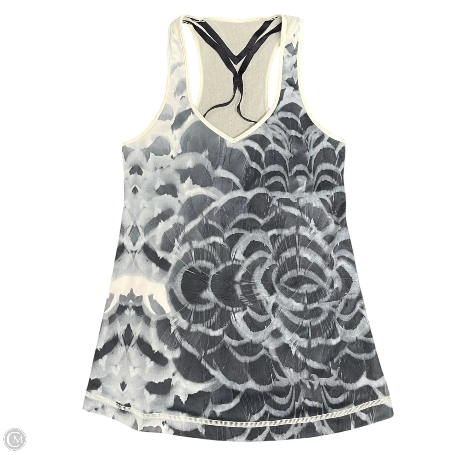 Athletic Tank Top By Lululemon In Green & Grey, Size: 8