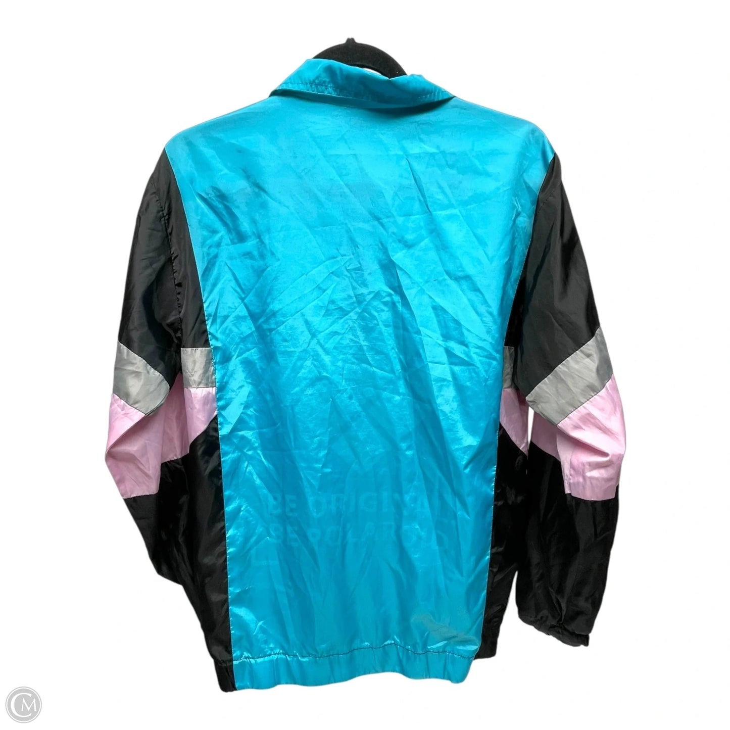 Jacket Windbreaker By POLAROID In Black & Blue, Size: S