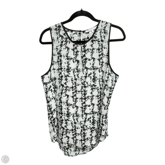 Top Sleeveless By Violet And Claire In Black & White, Size: L