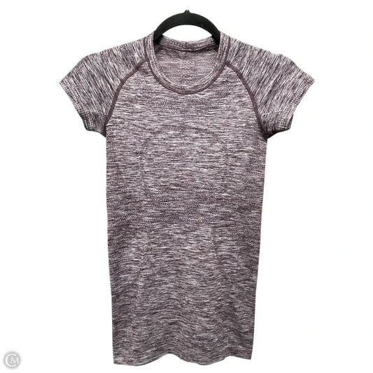 Athletic Top Short Sleeve By Lululemon In Mauve, Size: Xs