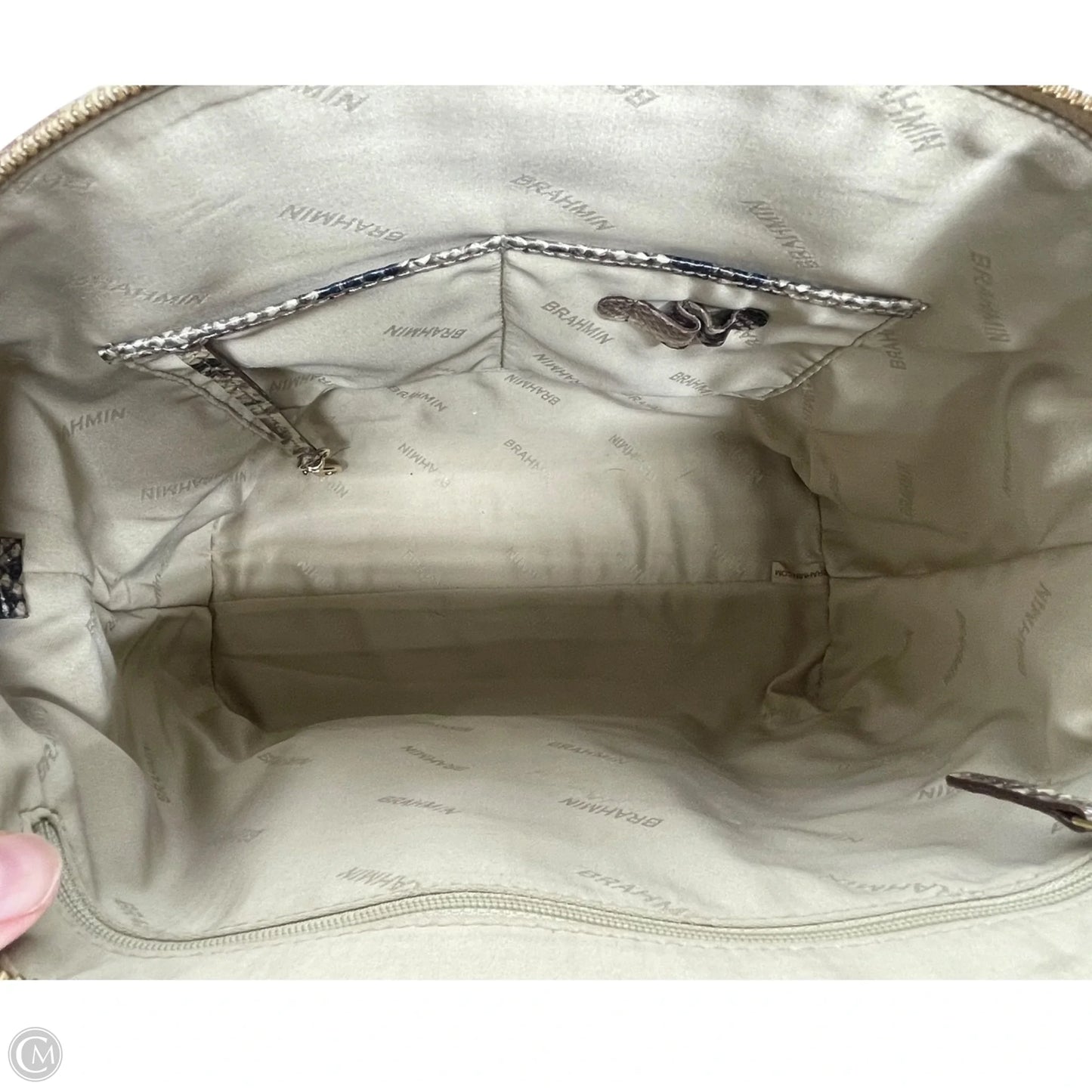 Handbag Designer By Brahmin, Size: Large