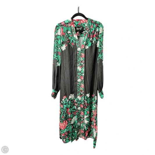 Dress Casual Midi By Anthropologie In Floral Print, Size: M