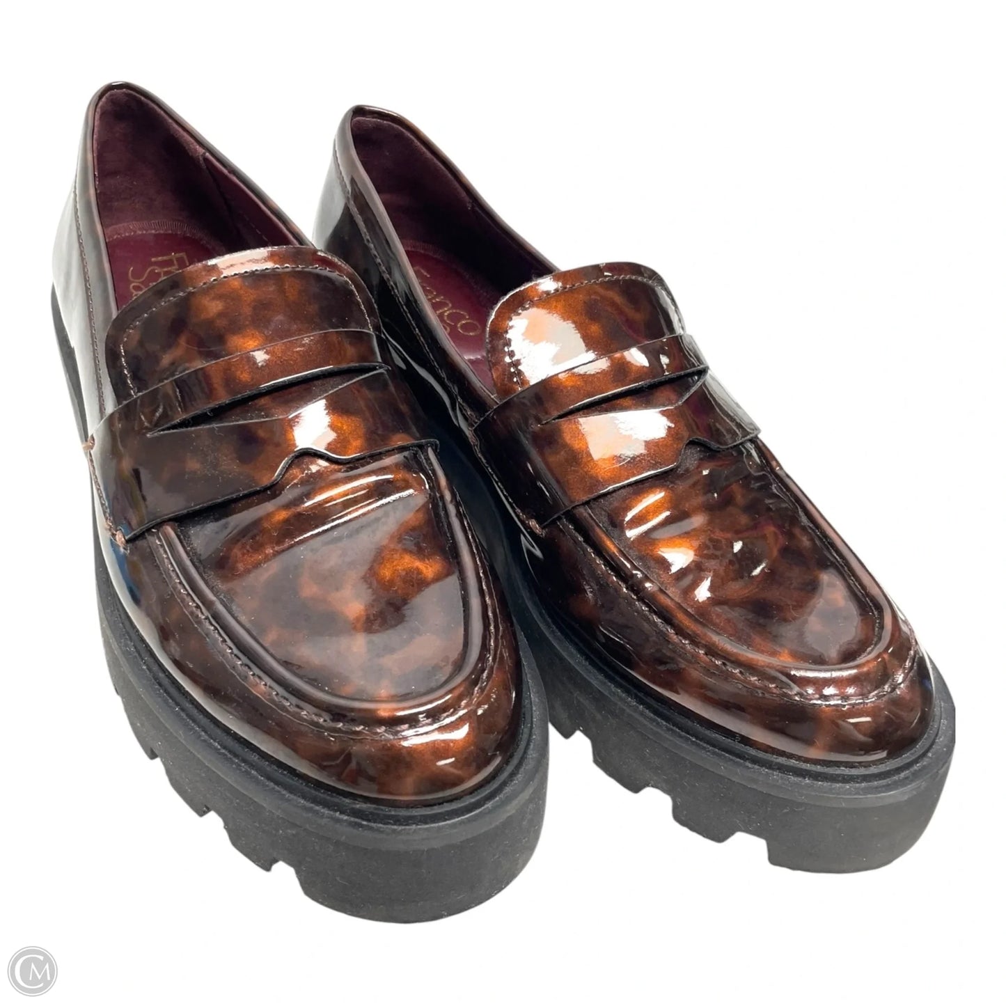 Shoes Heels Platform By Franco Sarto In Tortoise Shell Print, Size: 5.5