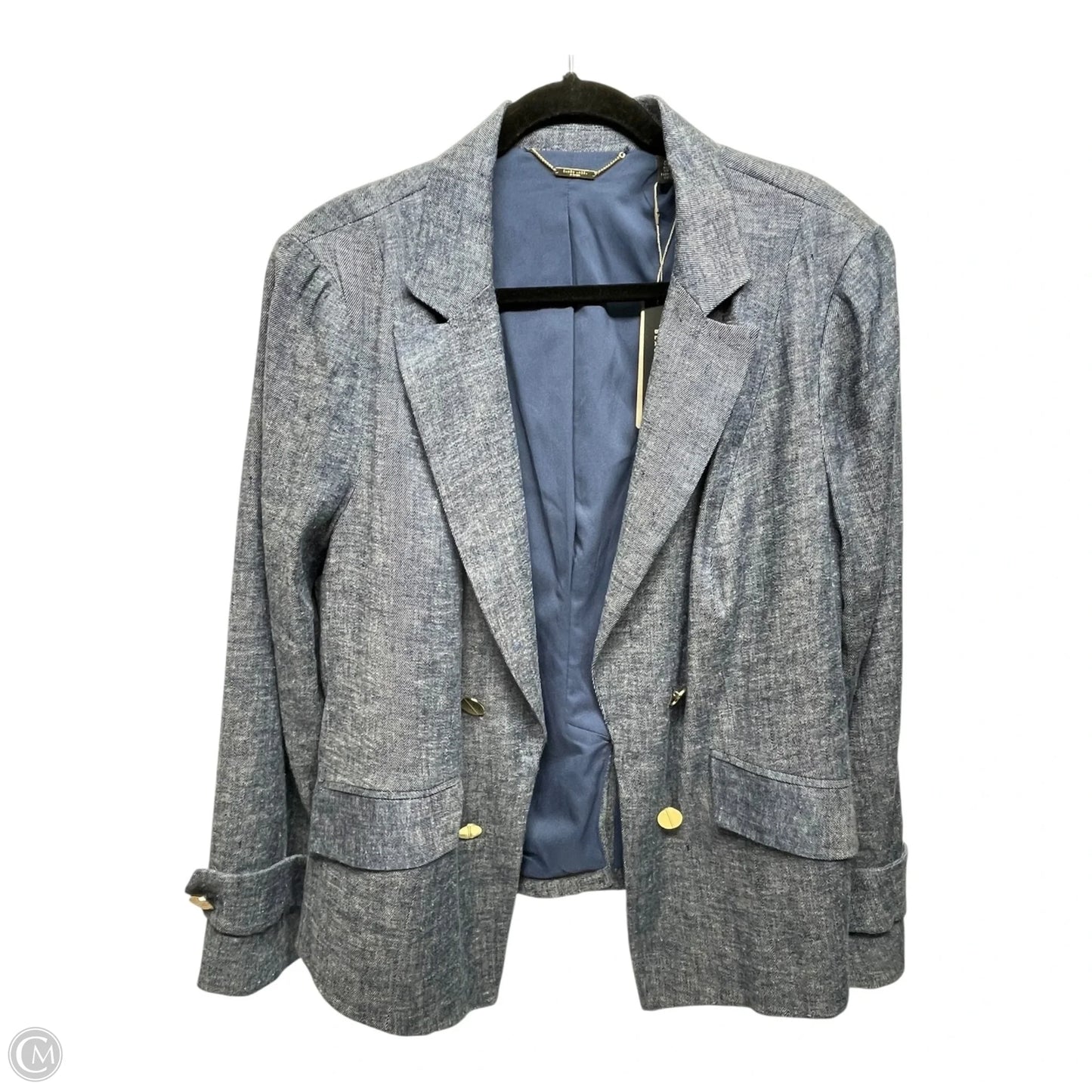 Blazer By Chicos In Blue, Size: L