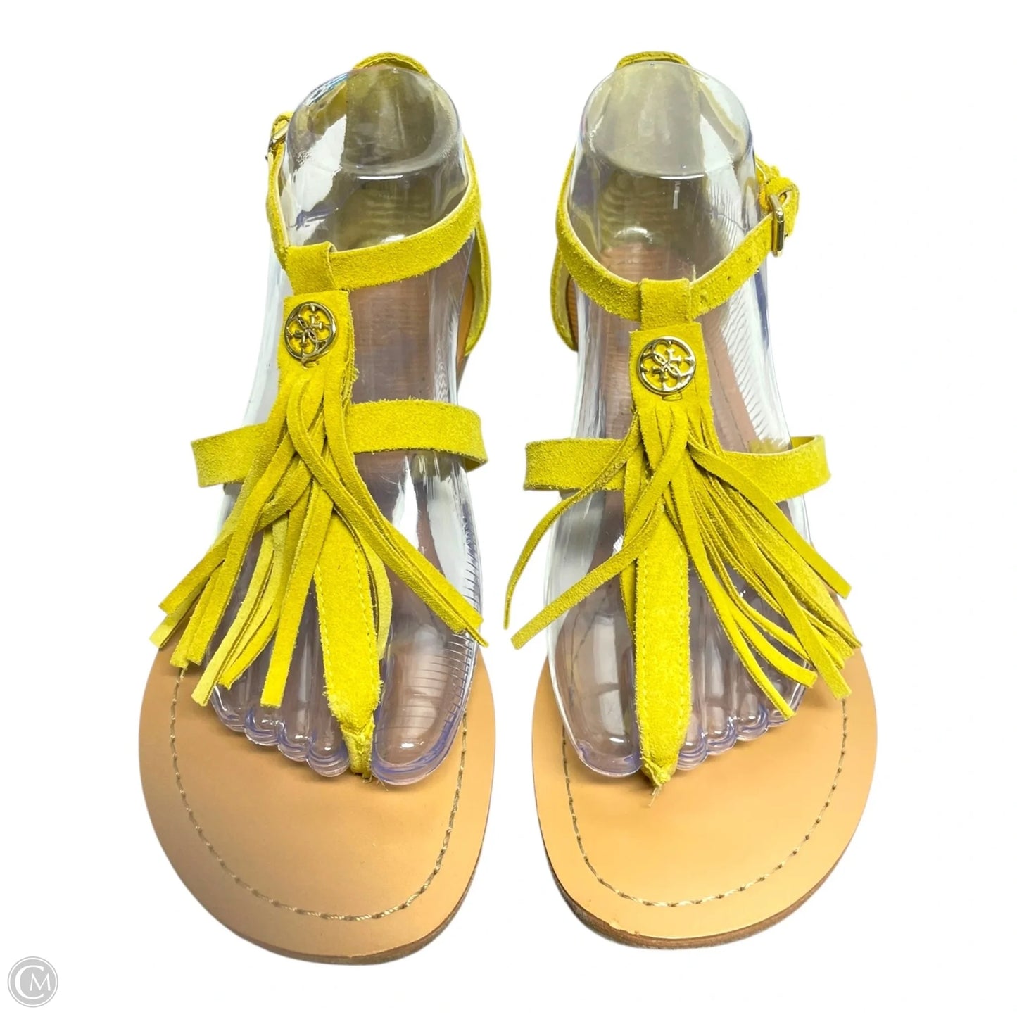 Sandals Flats By Guess In Yellow, Size: 8