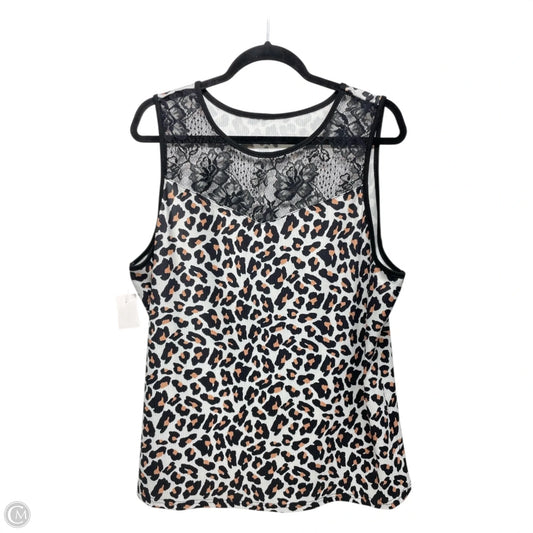 Top Sleeveless By Clothes Mentor In Animal Print, Size: Xl