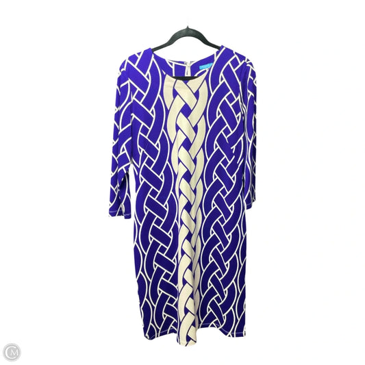 Dress Casual Short By J Mclaughlin In Purple & White, Size: L