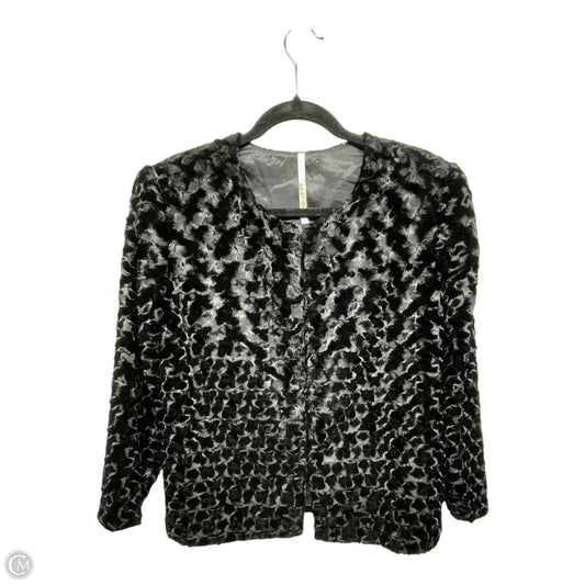 Jacket Faux Fur & Sherpa By truth and pride In Black, Size: L
