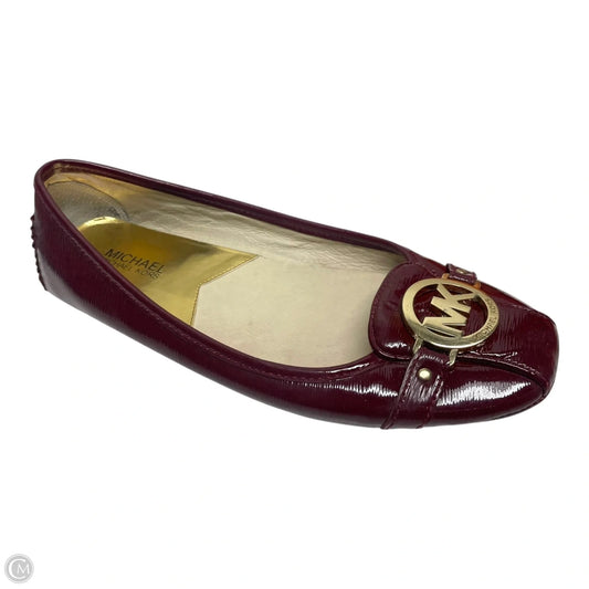 Shoes Flats By Michael By Michael Kors In Maroon, Size: 9.5