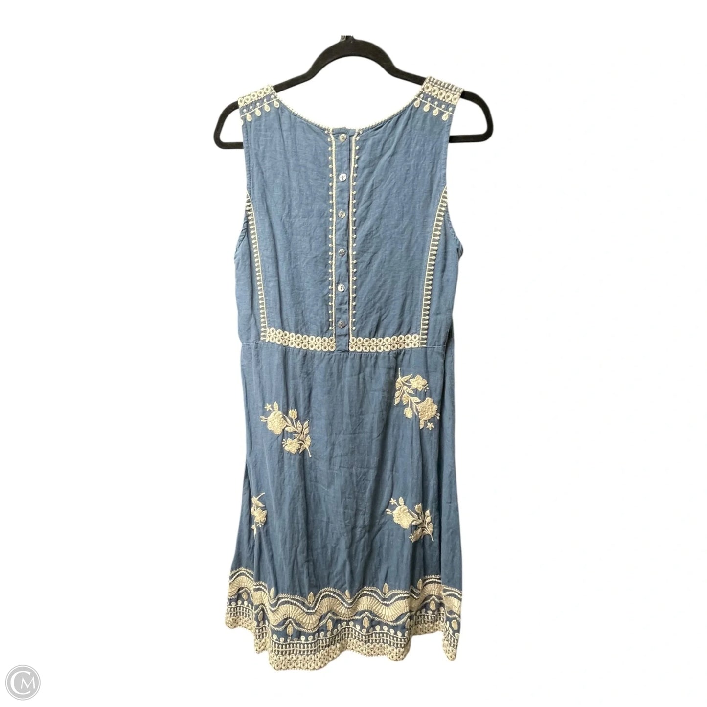 Dress Designer By Johnny Was In Blue & Cream, Size: Xs