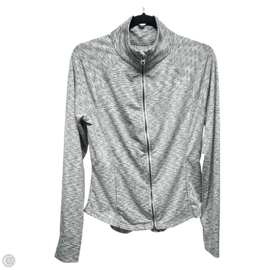 Athletic Jacket By Fila In Grey, Size: M