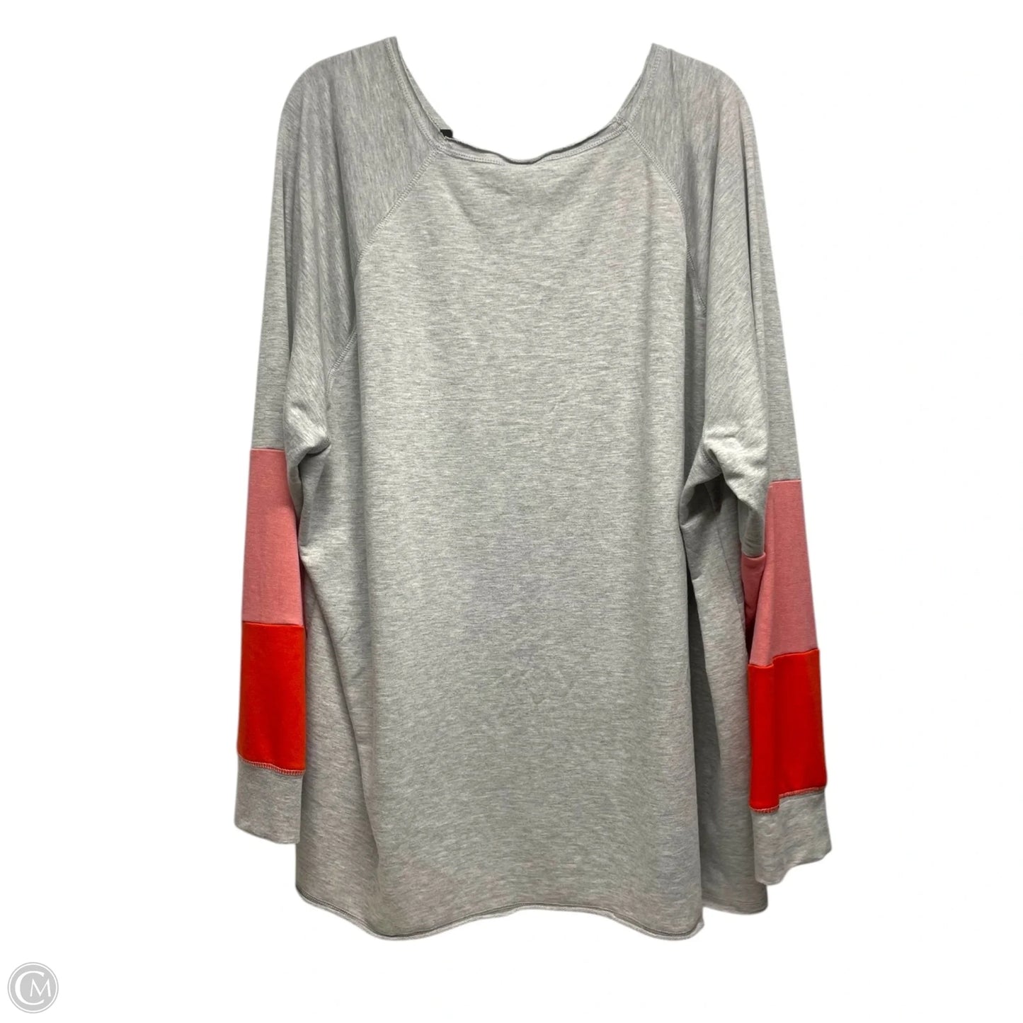 Sweatshirt Crewneck By Cato In Grey & Pink, Size: 26