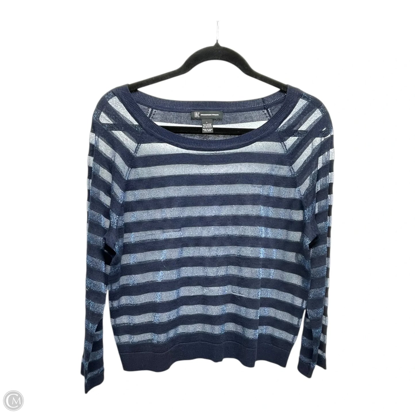 Top 3/4 Sleeve By shyanne In Striped Pattern, Size: L
