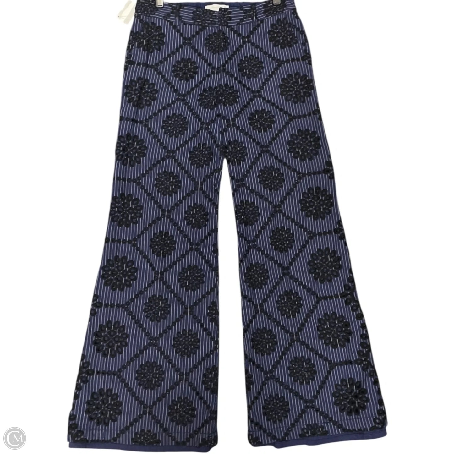 Pants Wide Leg By Anthropologie In Black & Blue, Size: 6