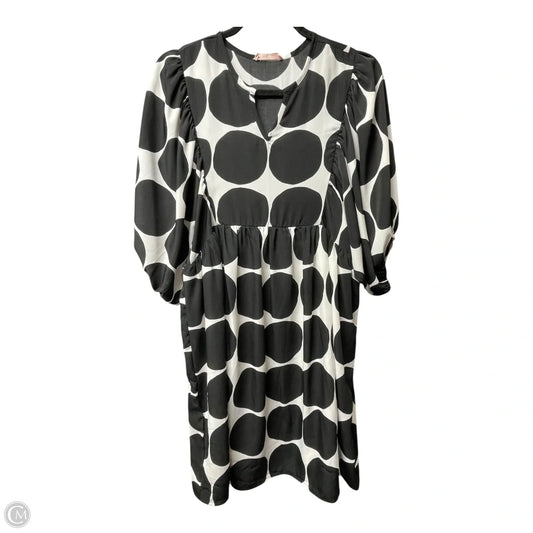 Dress Casual Short By Ces Femme In Black & White, Size: S
