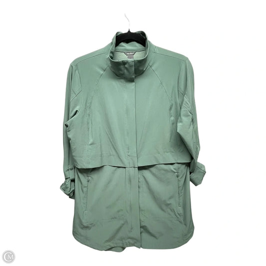 Athletic Jacket By Eddie Bauer In Green, Size: S