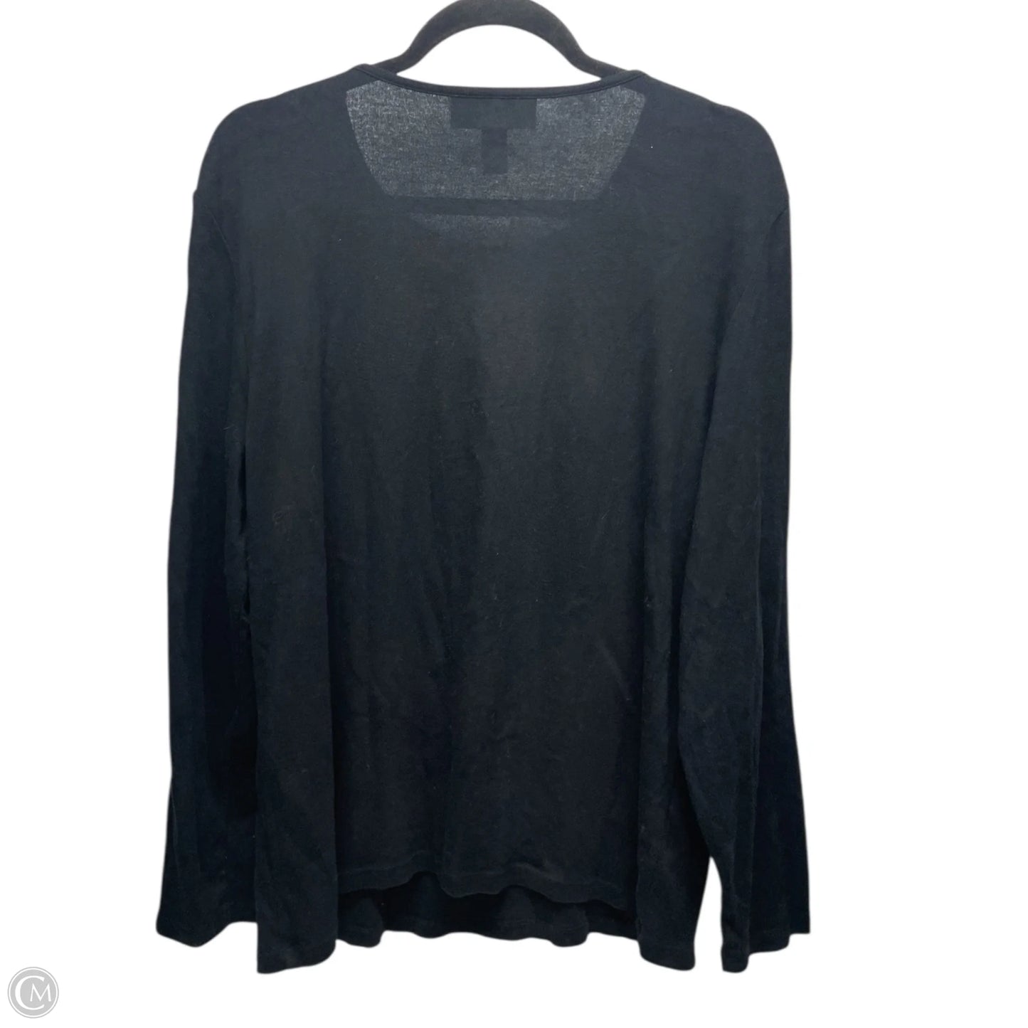 Top Long Sleeve Basic By Karen Scott In Black, Size: Xl