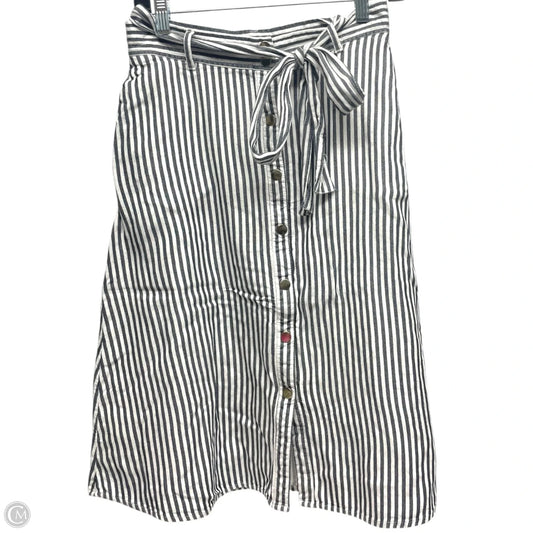 Skirt Midi By Loft In Striped Pattern, Size: 2