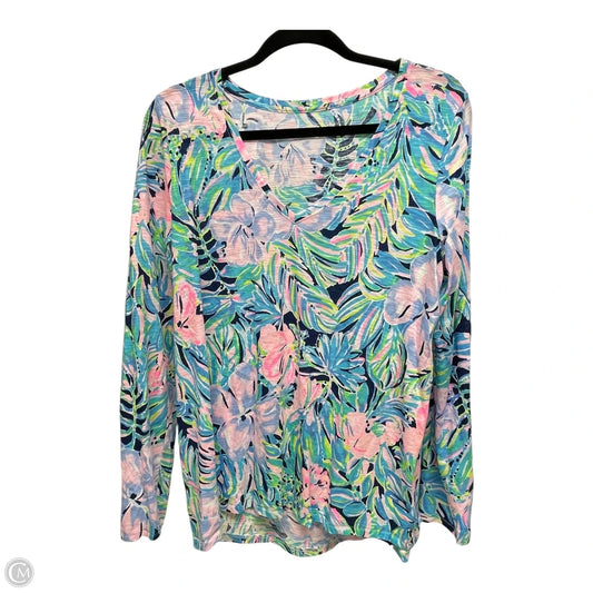 Top Long Sleeve Designer By Lilly Pulitzer In Multi-colored, Size: L