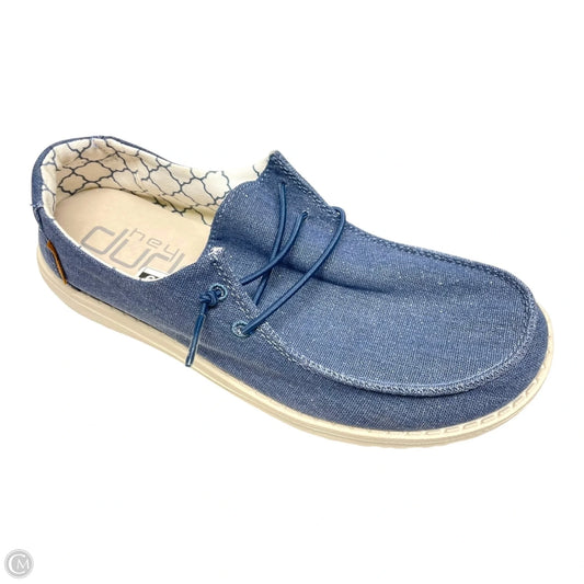 Shoes Flats By Hey Dude In Blue, Size: 6