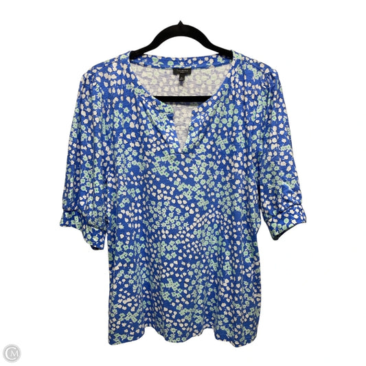 Top Short Sleeve By Talbots In Floral Print, Size: Xlp