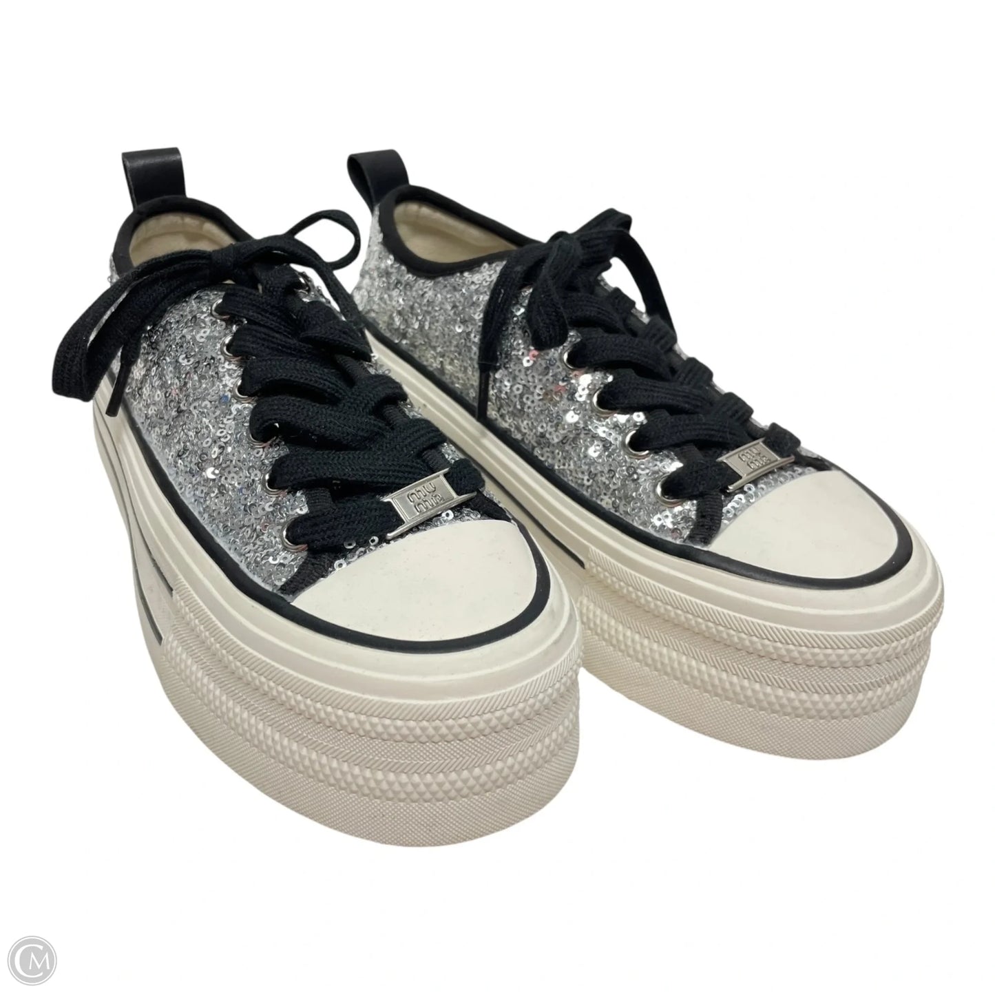 Shoes Sneakers Platform By LEME In Silver, Size: 6.5