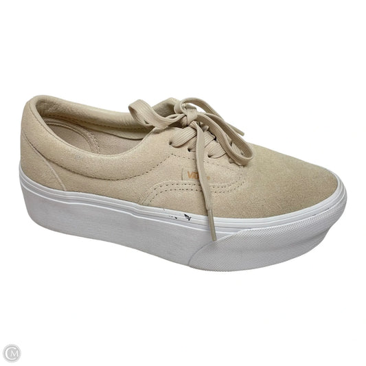 Shoes Sneakers Platform By Vans In Beige, Size: 6