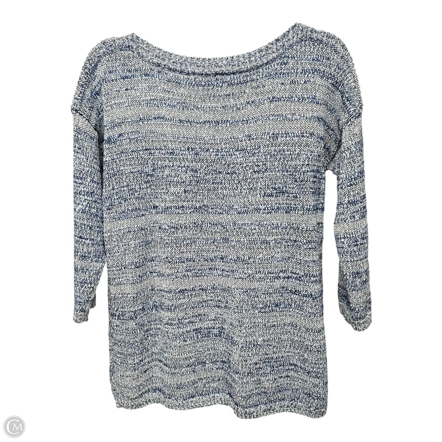 Sweater By Talbots In Blue & White, Size: M