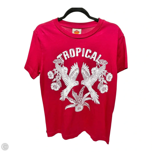 Top Short Sleeve By Farm Rio In Pink, Size: S