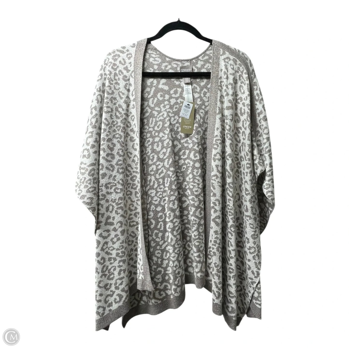 Sweater Cardigan By Chicos In Taupe, Size: Osfm