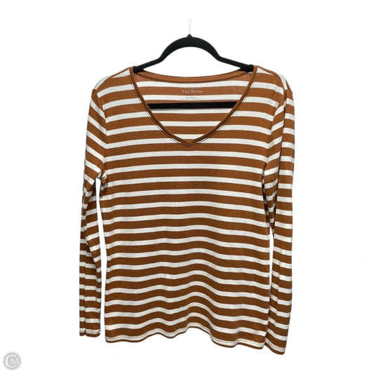 Top Long Sleeve By Talbots In Striped Pattern, Size: M