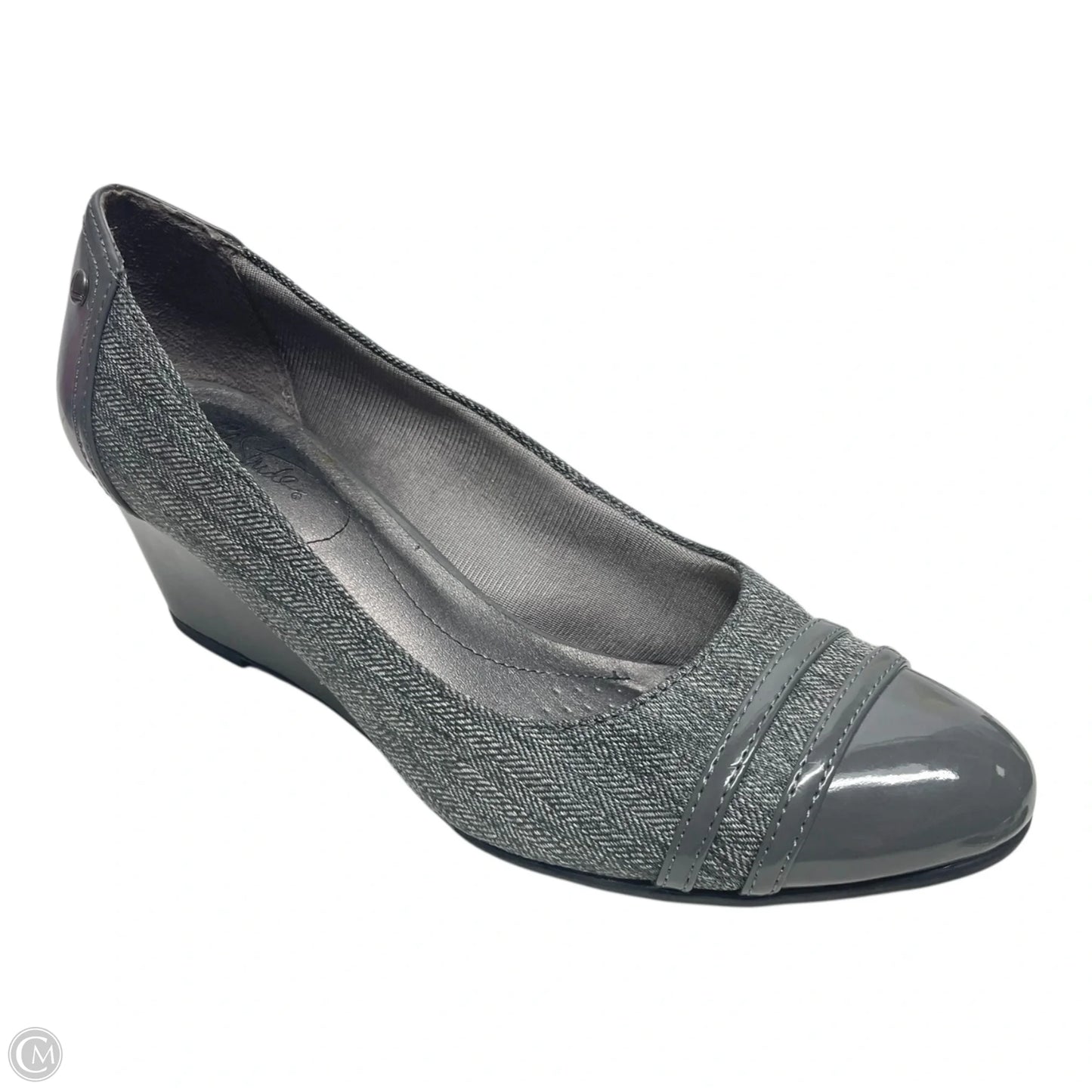 Shoes Heels Wedge By Life Stride In Grey, Size: 8.5
