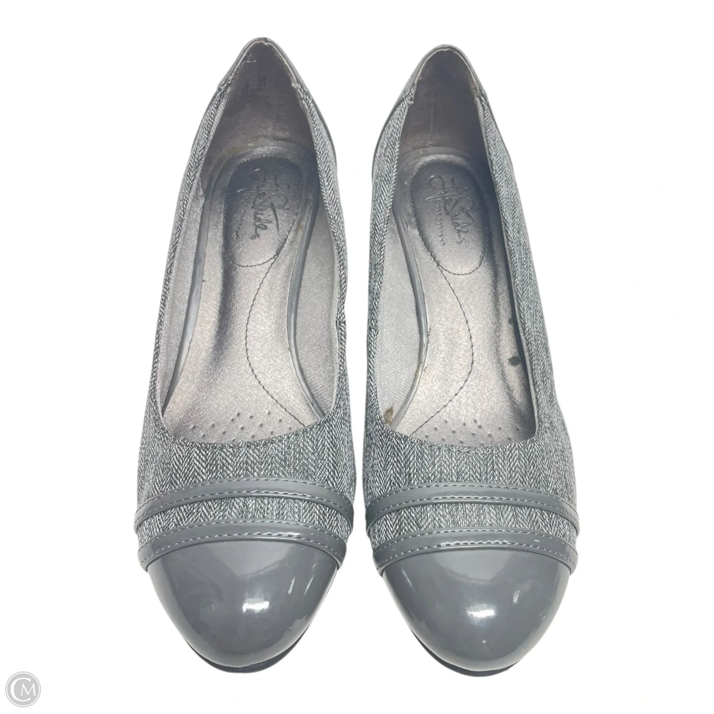 Shoes Heels Wedge By Life Stride In Grey, Size: 8.5