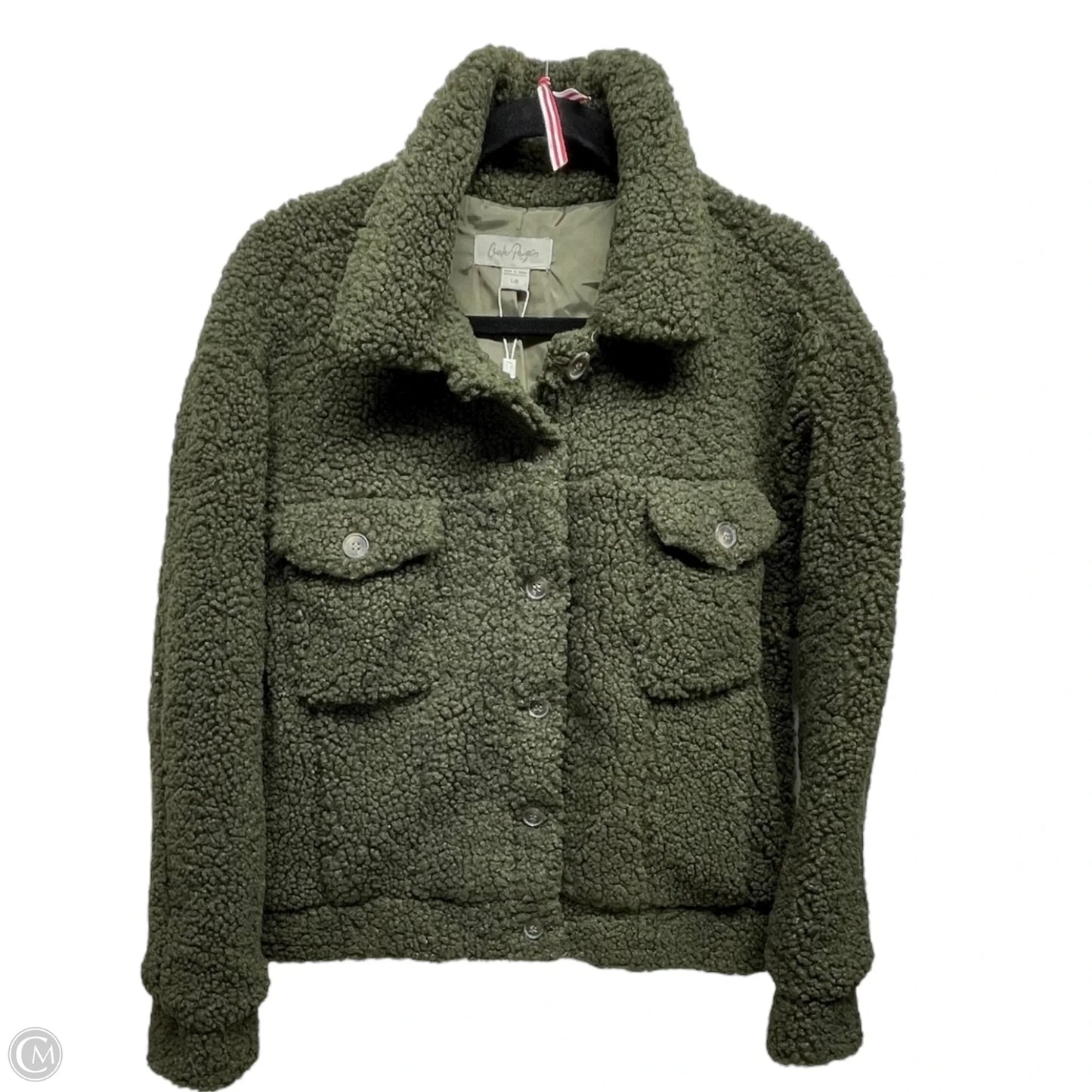 Jacket Faux Fur & Sherpa By Charlie Paige In Green, Size: L