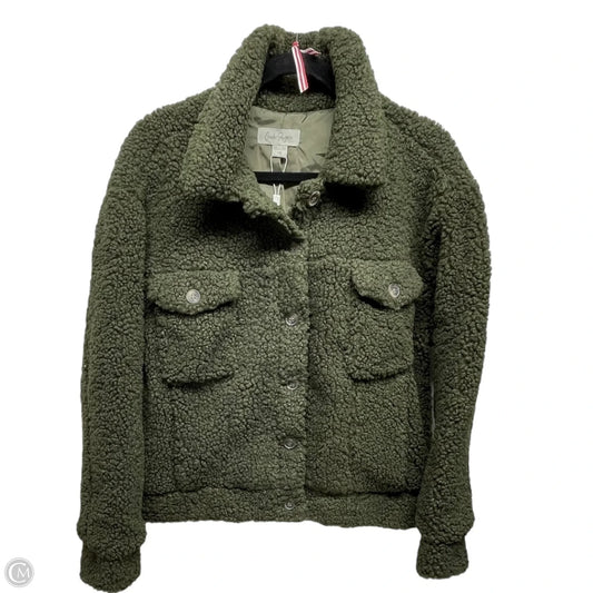 Jacket Faux Fur & Sherpa By Charlie Paige In Green, Size: L