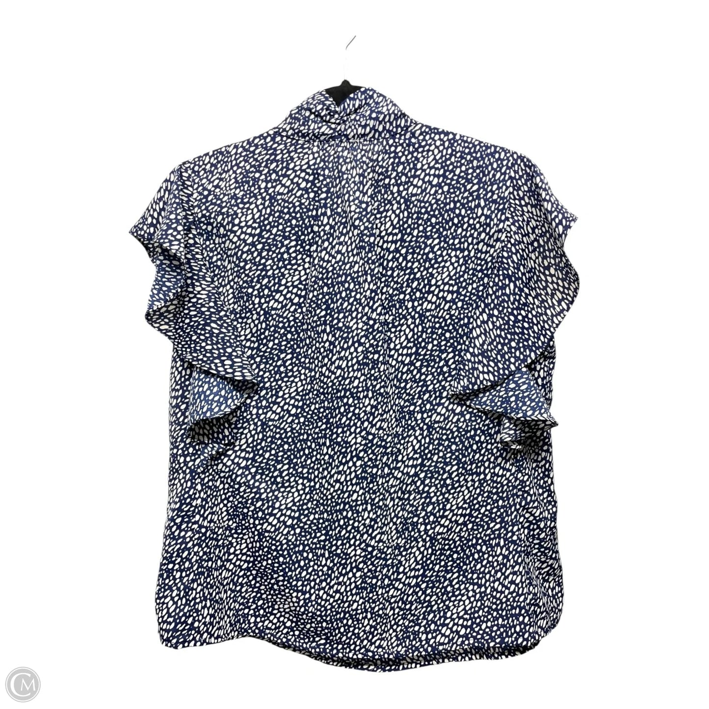 Top Short Sleeve By AVARA In Blue & White, Size: S