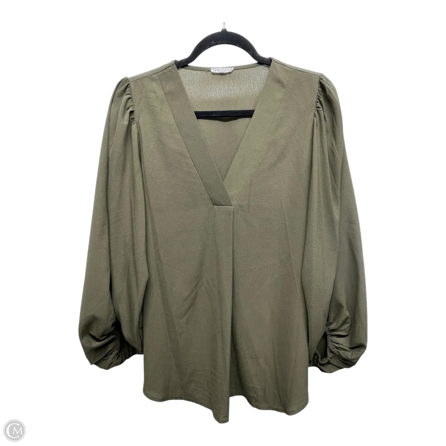 Top Long Sleeve By Jodifl In Green, Size: S