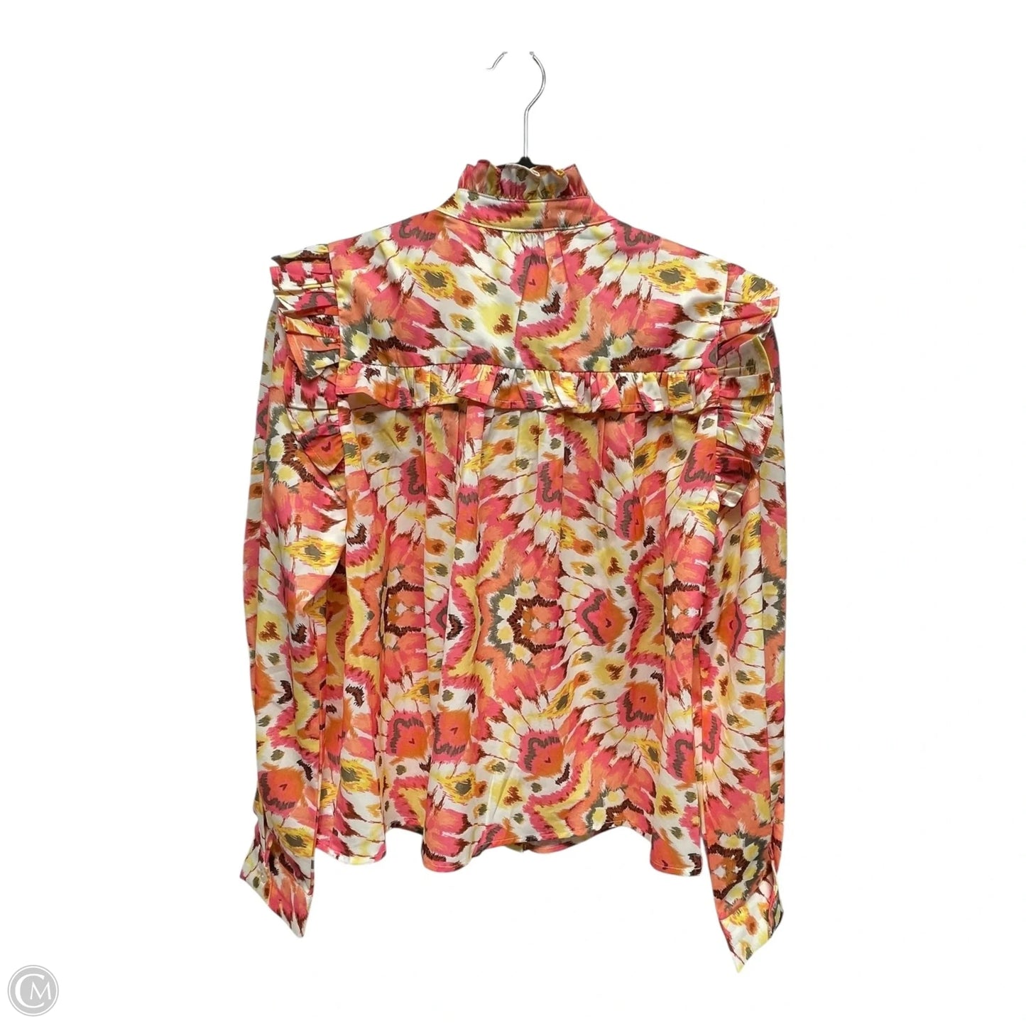 Top Long Sleeve By Pinch In Orange & Pink, Size: M
