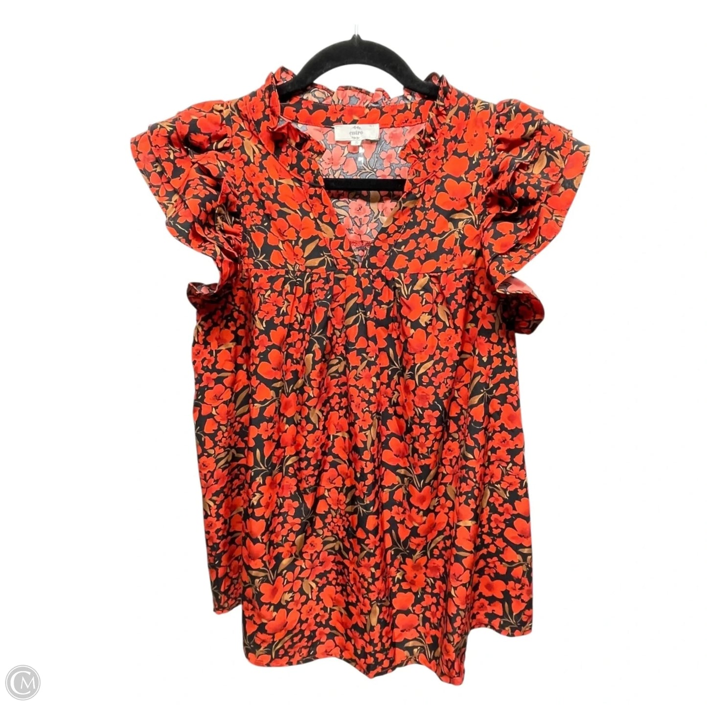 Top Short Sleeve By Entro In Black & Red, Size: S