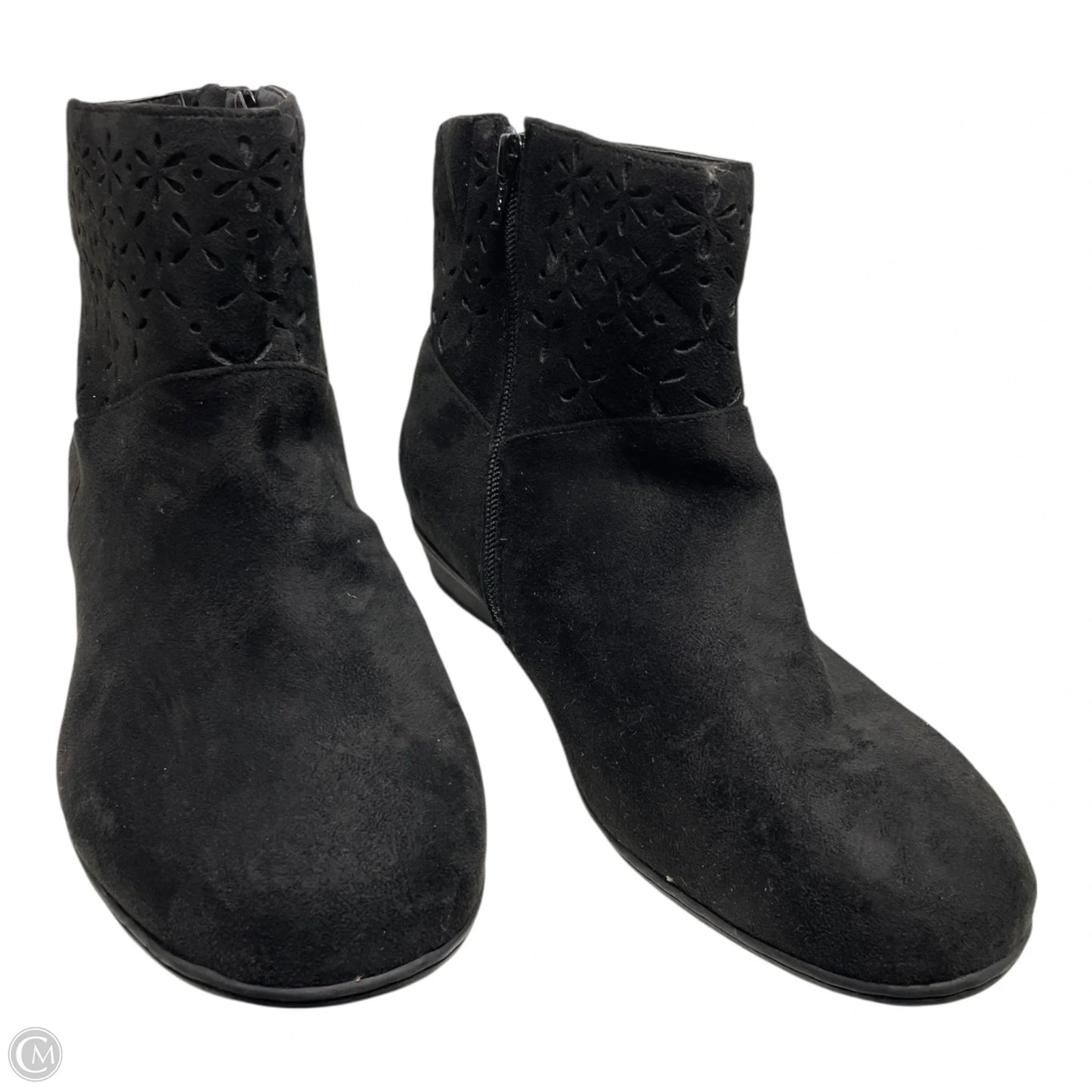 Boots Ankle Heels By Comfortview In Black, Size: 10.5