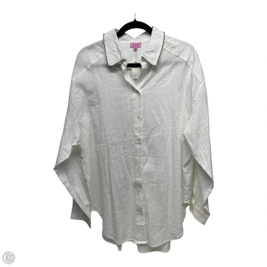 Top Long Sleeve By Mi Ami In White, Size: M