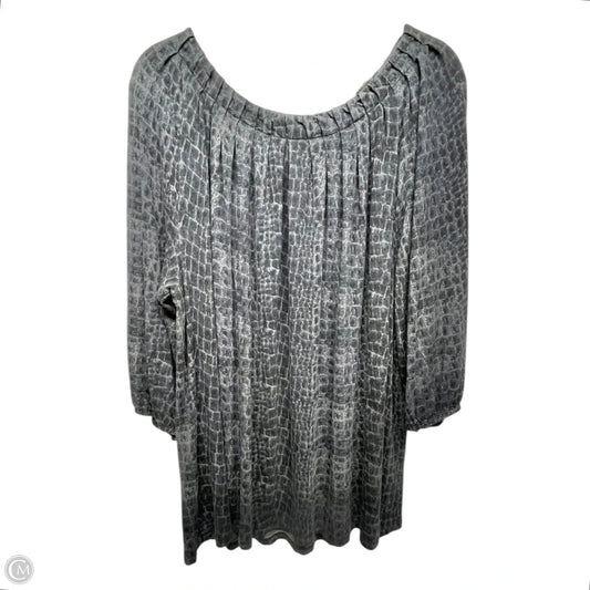Top 3/4 Sleeve By Lauren By Ralph Lauren In Grey, Size: 3x