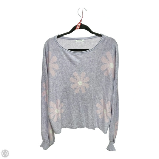 Sweater By ekouaer In Pink & Purple, Size: 2x