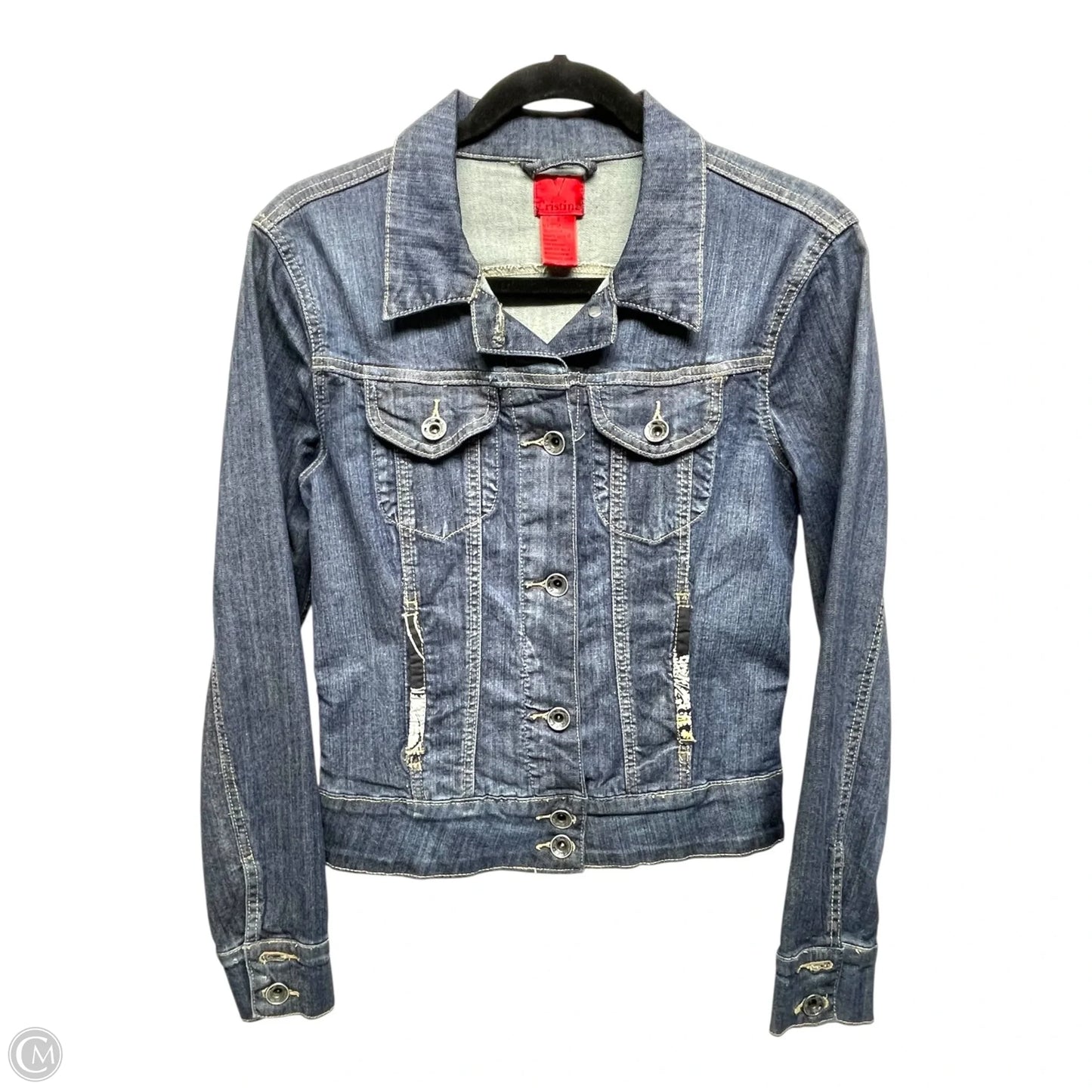Jacket Denim By Cristina In Blue Denim, Size: S