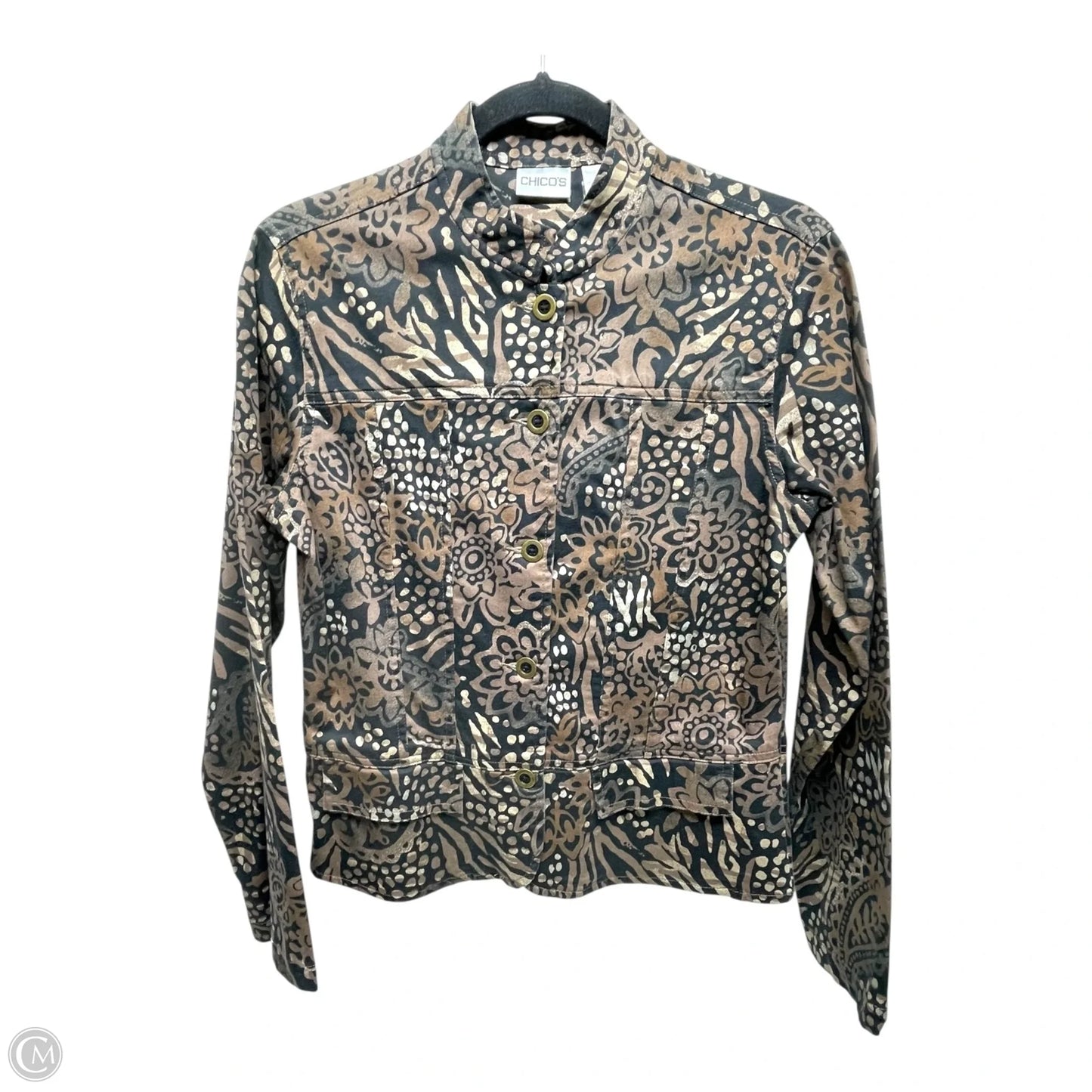 Jacket Other By Chicos In Black & Brown, Size: S